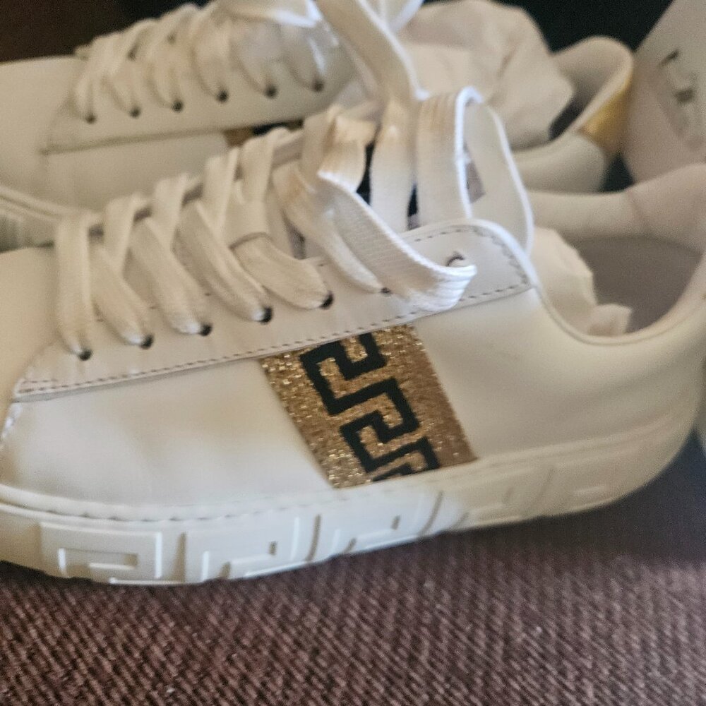 Authentic Versace Greca-Print Sneakers - image 1